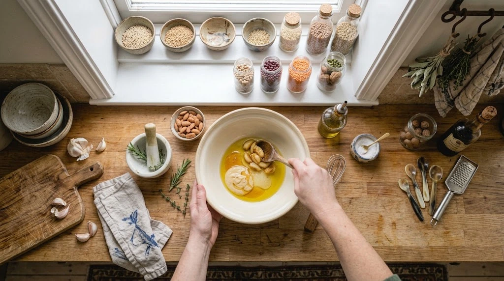 Prepare the Mustard Dressing
