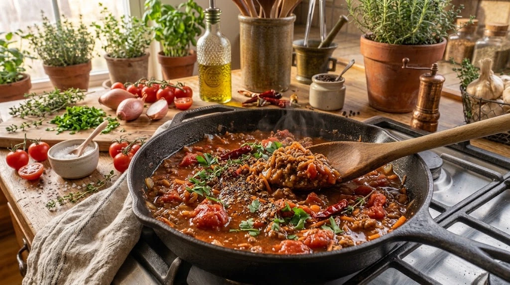 Build the Bolognese Sauce